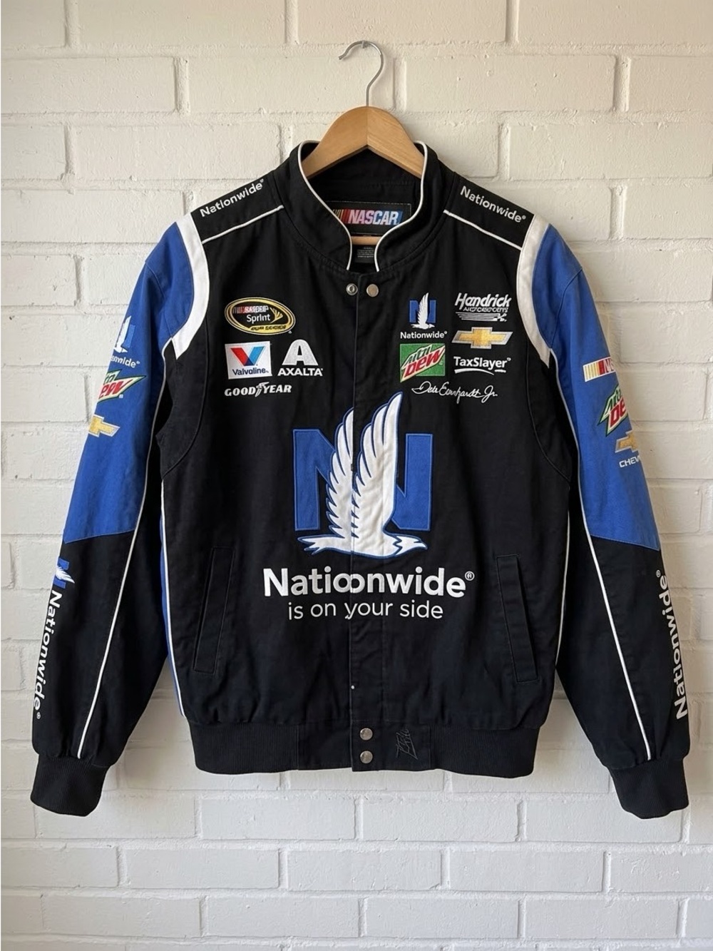Nascar Black and Blue Nationwide Racing Jacket